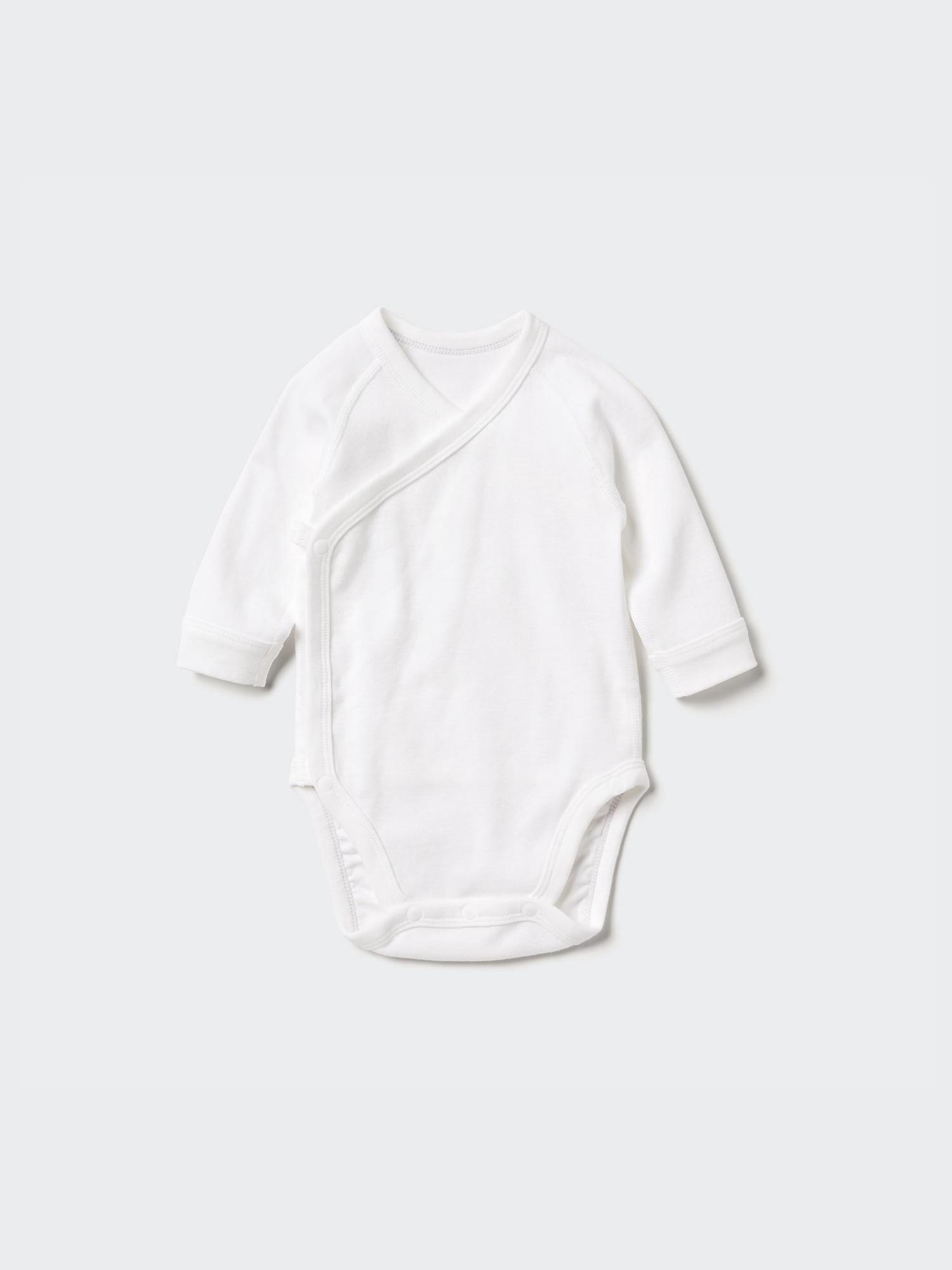 

UNIQLO JAPAN Боди с длинными рукавами и открытой передней частью 00 WHITE/60