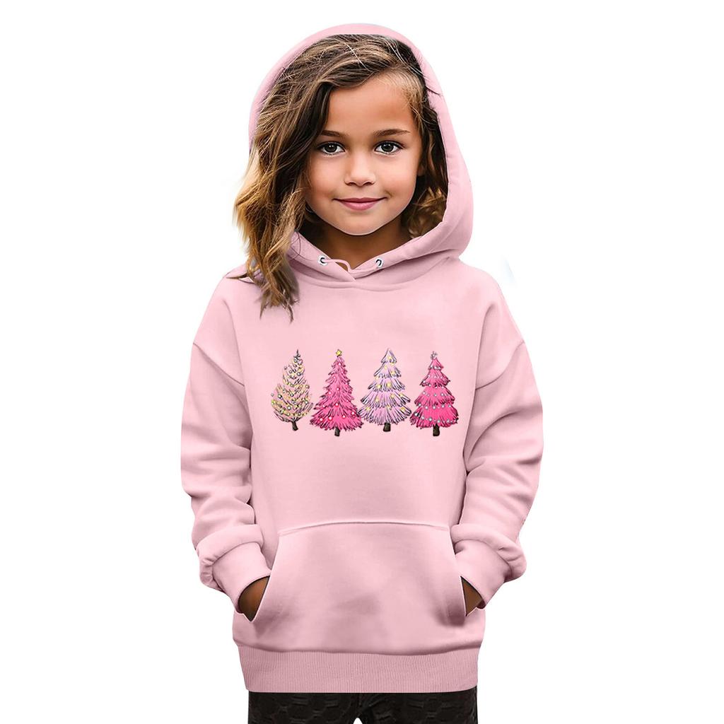 Sweatshirts For Teen Girls Hoodies Long Sleeve Drawstring Pullover Cute Oversized Hoodie Christmas Day