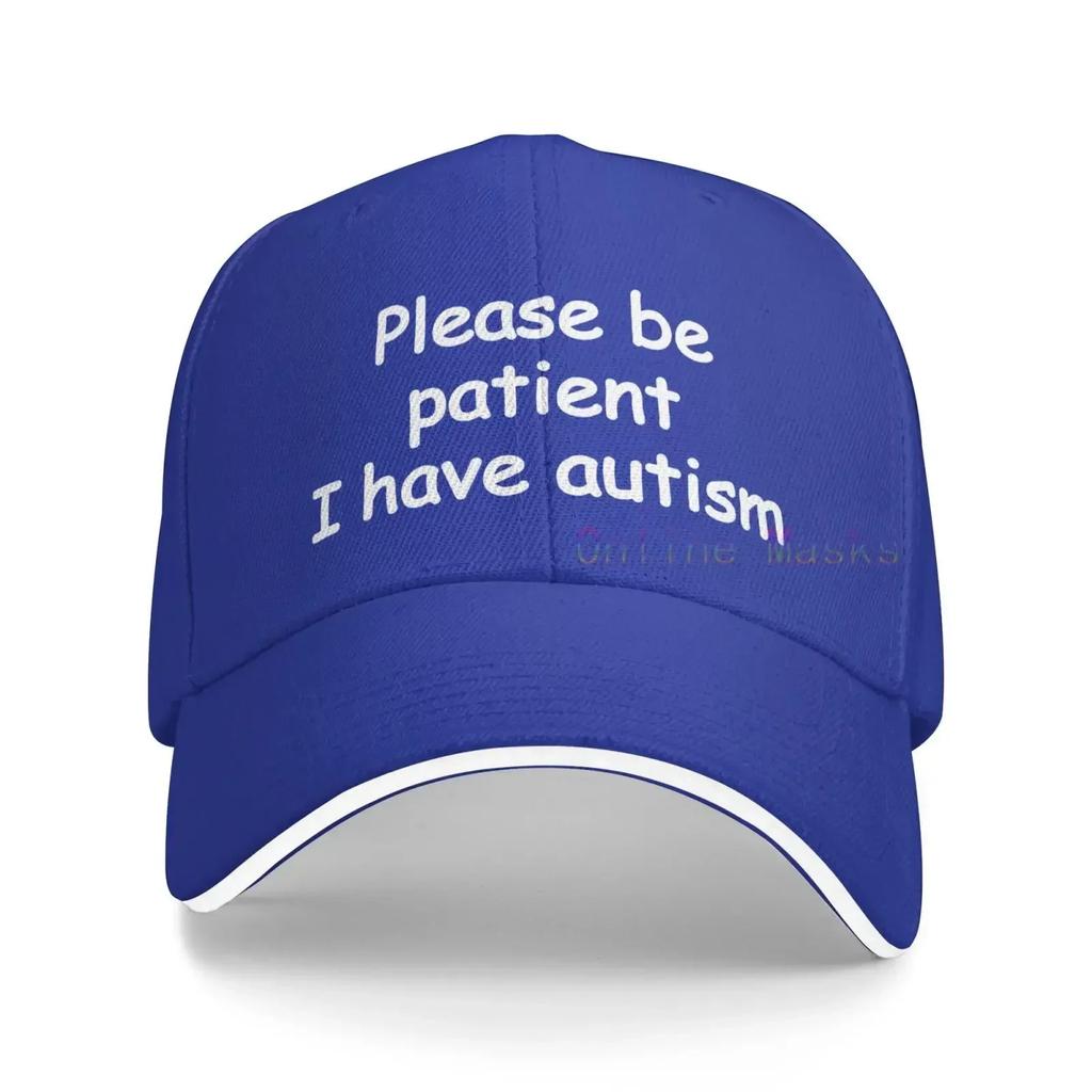 Please Be Patient I Have Autism Hat, Trucker Hat for Unisex WomenOutdoors Snapback Hat