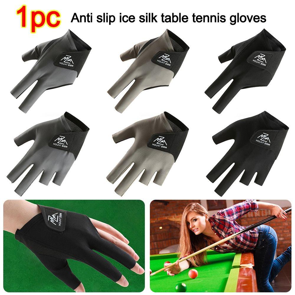 1 Stück Rutschfester Drei-Finger-Handschuh Elastischer Snooker-Billard-Handschuh Billardzubehör