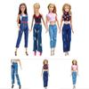 Trendy Handmade T-shirt Blouse And Jeans Clothes Outfits For 11 Inch Barbie Dolls