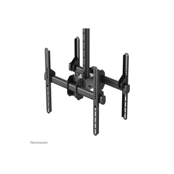 Support Plafond NEWSTAR NM-C440DBLACK Pour Écran Plat - Noir - 2 Écrans LCD - Inclinable - Jusqu'à 400 X 400 Mm