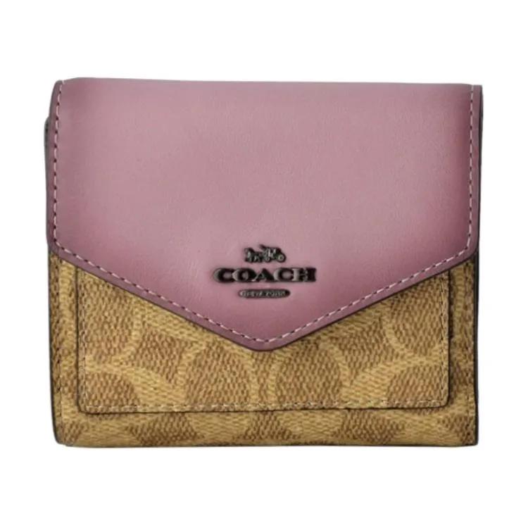 COACH Wallet Canvas Handheld Envelope Wallets Small Women's Purple Brown Monogram (Unisex) Wallets 31548 V5PUJ