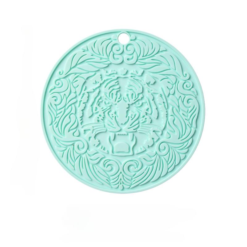 Kitchen Silicone Mat Round Coaster Waterproof Placemat Heat Proof Pot Mat Cup Mat Household Decoration and Table Accessories