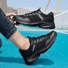 All black sports shoes, mesh breathable casual shoes, not tired after standing for a long time, soft-soled non-slip running shoes
