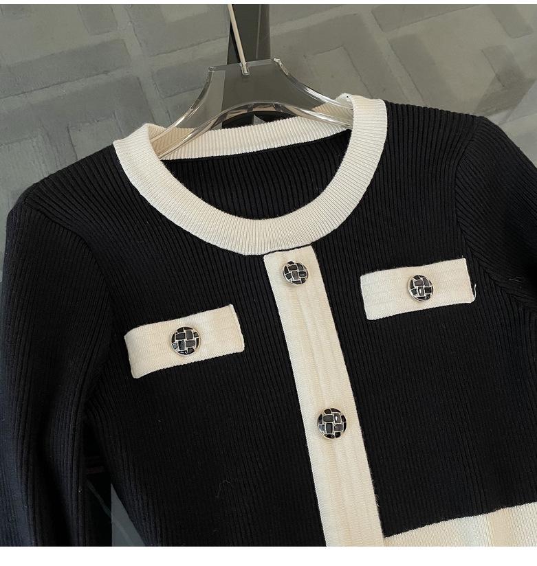 Hepburn Style Sexy Bodycon LBD: Women’s Long Sleeve Knit Sweater Dress for Autumn/Winter