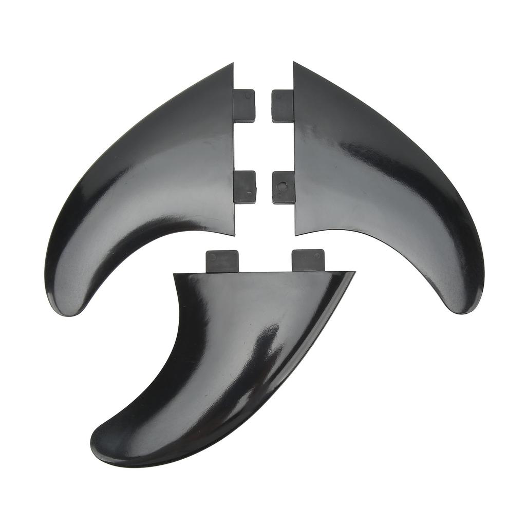 3Pcs Surfboard Fins PVC Quick Release Replacement Tri Fin Set for Longboard Surfboard Paddleboard