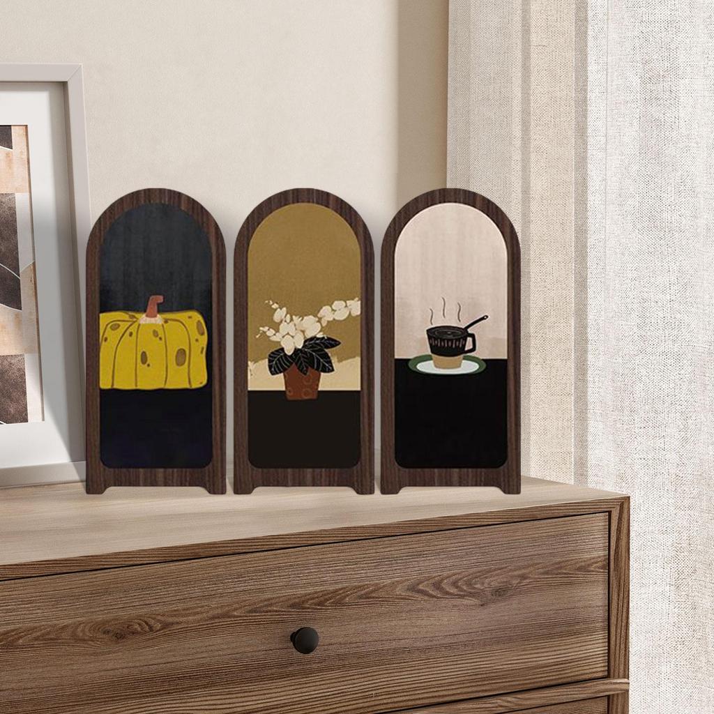 Desk Decorative Screen Modern Aesthetic Art Piece Partition for Shelf Entrance Cabinet Bedroom Dining Room Decoration