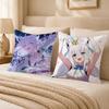 Vtuber S-Shirakami FubukiS Cushion Cover Double-Sided Printed Pillow Cover Hypoallergenic Dust-Mite Proof
