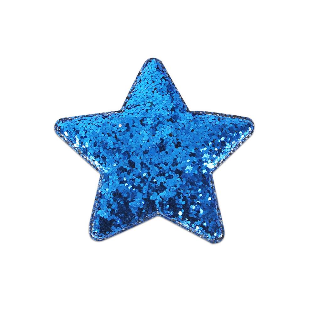 Children's Five-pointed Star Hairpin Independence Day Party Decoration Accessories Red Blue Sequin Star Hairpin
