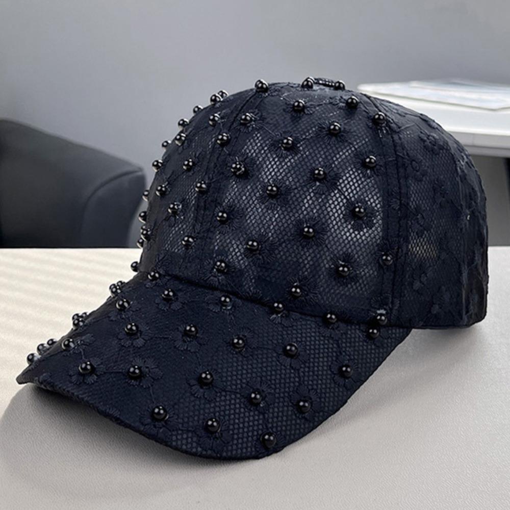 Embroidery Lace Baseball Cap Adjustable Sunscreen Embroidered Flower Baseball Hat Korean Style Breathable Visors Cap Summer