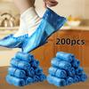 200pcs Multipurpose Disposable Shoe Covers Durable Plastic Overshoe Protectors Transparent Design for Home Travel &Workplace Use