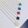 15MM Titanium Steel Four-leaf Clover Single Necklace Does Not Lose Color Ladies High-grade Necklace
