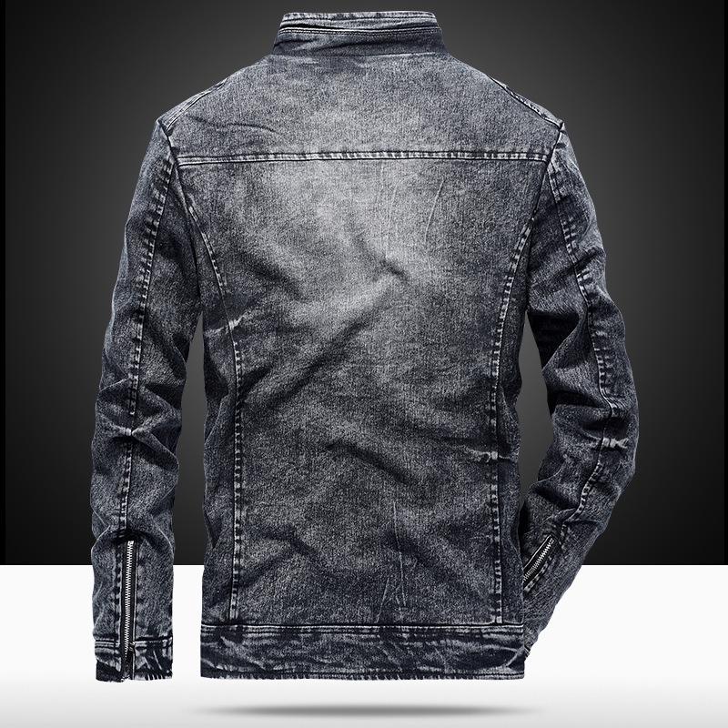 Giacca da uomo Plus Velluto Autunno e inverno Slim da uomo Giacca di jeans retrò