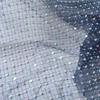 Diamond Grid Sequin Mesh Fabric for Wedding Dress Headwear Decoration Fabrics By The Meter Diy Sewing Material Cloth