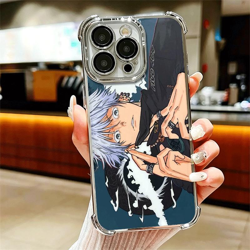 Japan Anime JUJUSU KAISENS Soft Phone Case For iPhone 15 16 17 Air 14 Pro Max 16E Plus 13 12 Mini Plating Anti-Fall Fundas