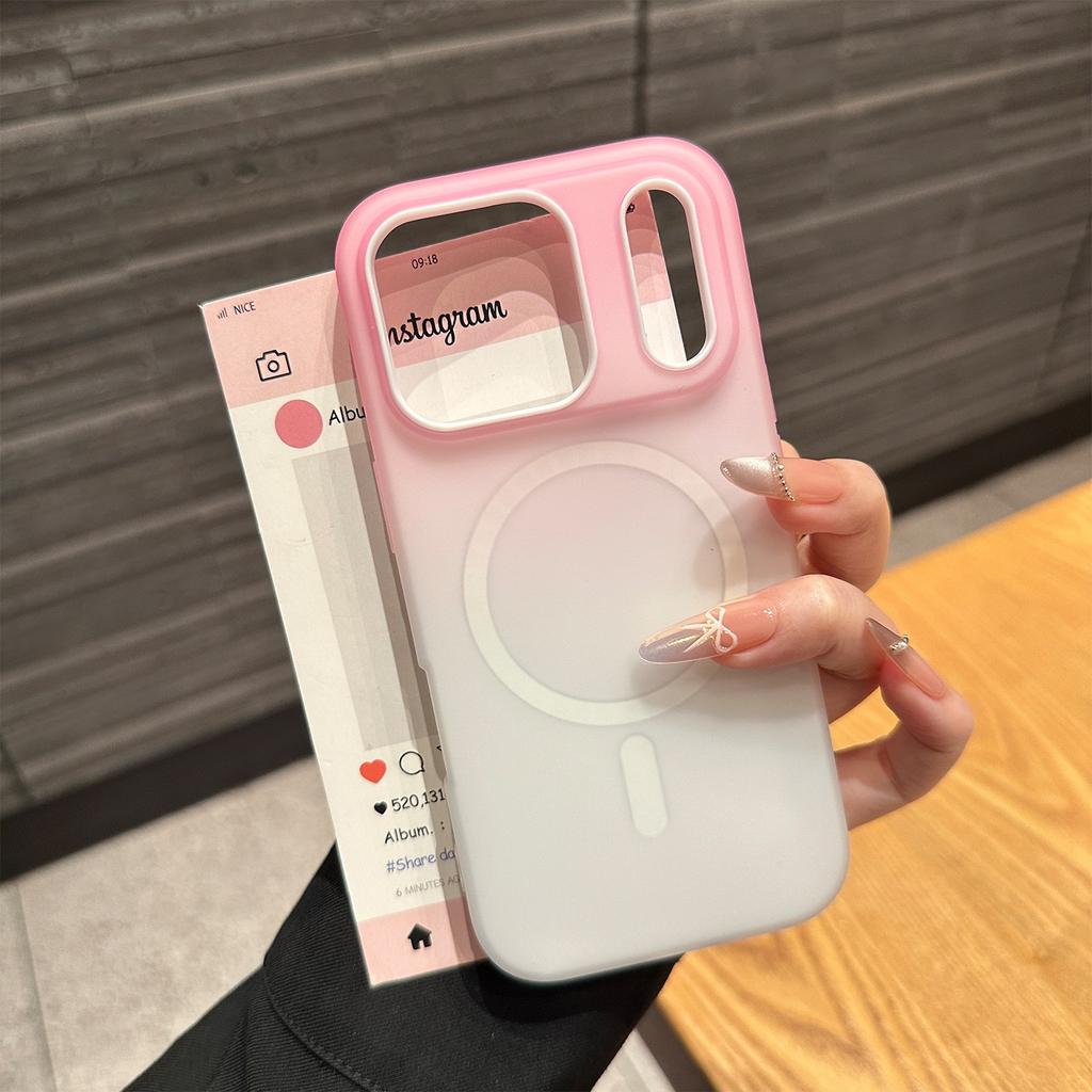 Luxury 2 in 1 Candy Magsafe Wireless Charge Phone Case For iPhone 11 12 13 14 15 16 Pro Max 17 Air Magnetic Bumper Cases Cover