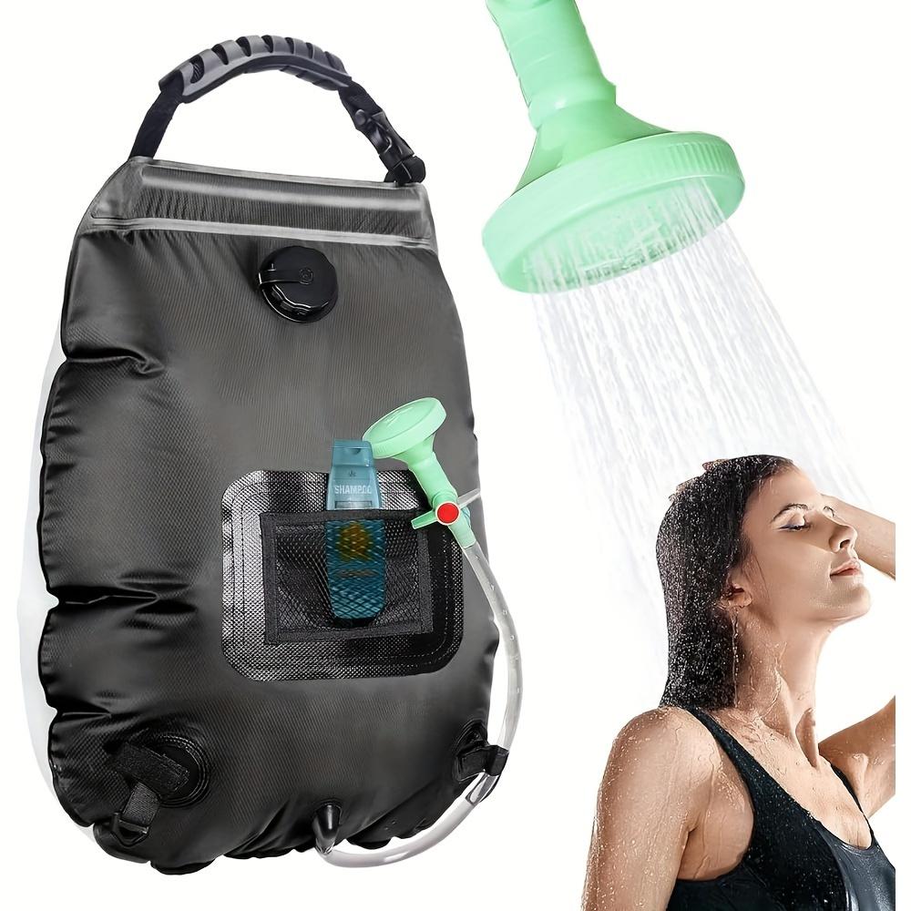 19.99 L Solar-Powered Shower Bag for Camping & Travel - Leakproof, Portable with Temperature Gauge, Hose & Sprinkler Head
