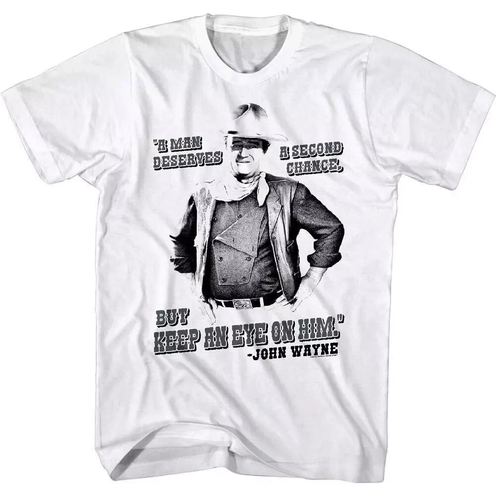 John Wayne Man Deserves a Second Chance Men T Shirt M