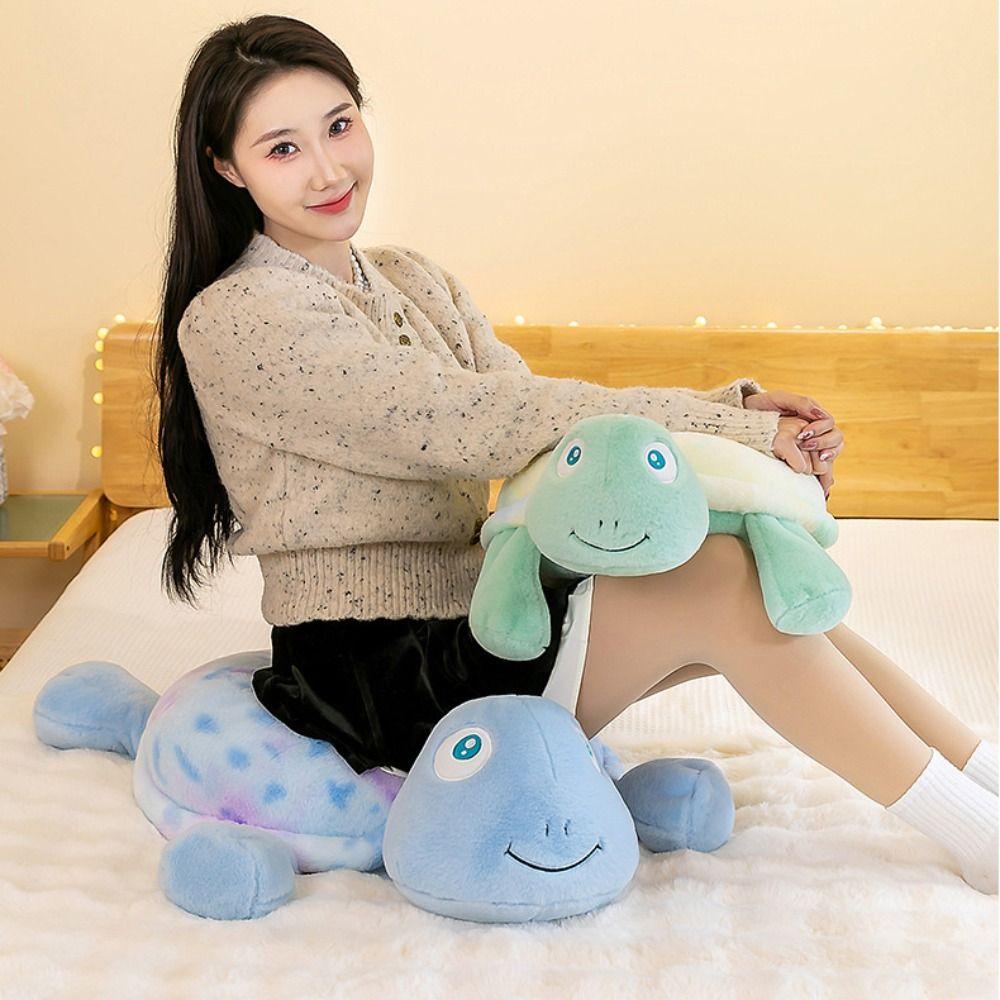 Flauschiges Grünes Schildkröten Plüschtier Stoffpuppe Meeresschildkröte Tierpuppe Geschenk für Kinder