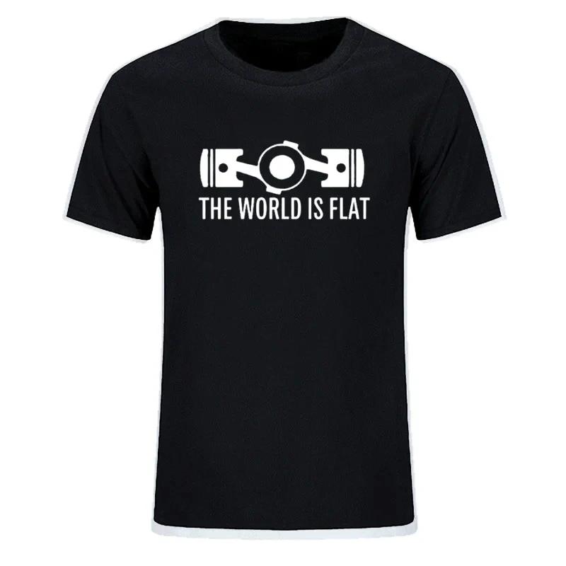 New Summer The World Is Flat Engine T Shirt Short Sleeve Custom T-shirts New Style Men O-neck Cotton T Shirts Fashion Streetwear