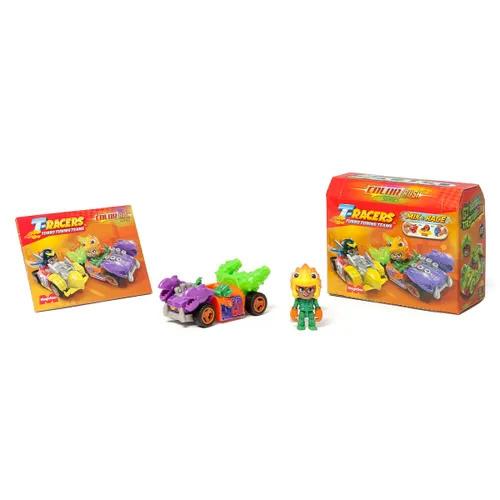 T-Racers Color Rush Auto met Racer Figure - Verzamelen & Combineer
