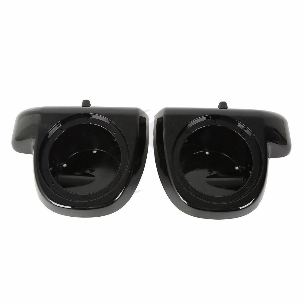 Motorcycle 6.5" Speaker Pod Boxes Lower Vented Fairing For Harley Touring Electra Glide Road King Street Glide 2014-2023