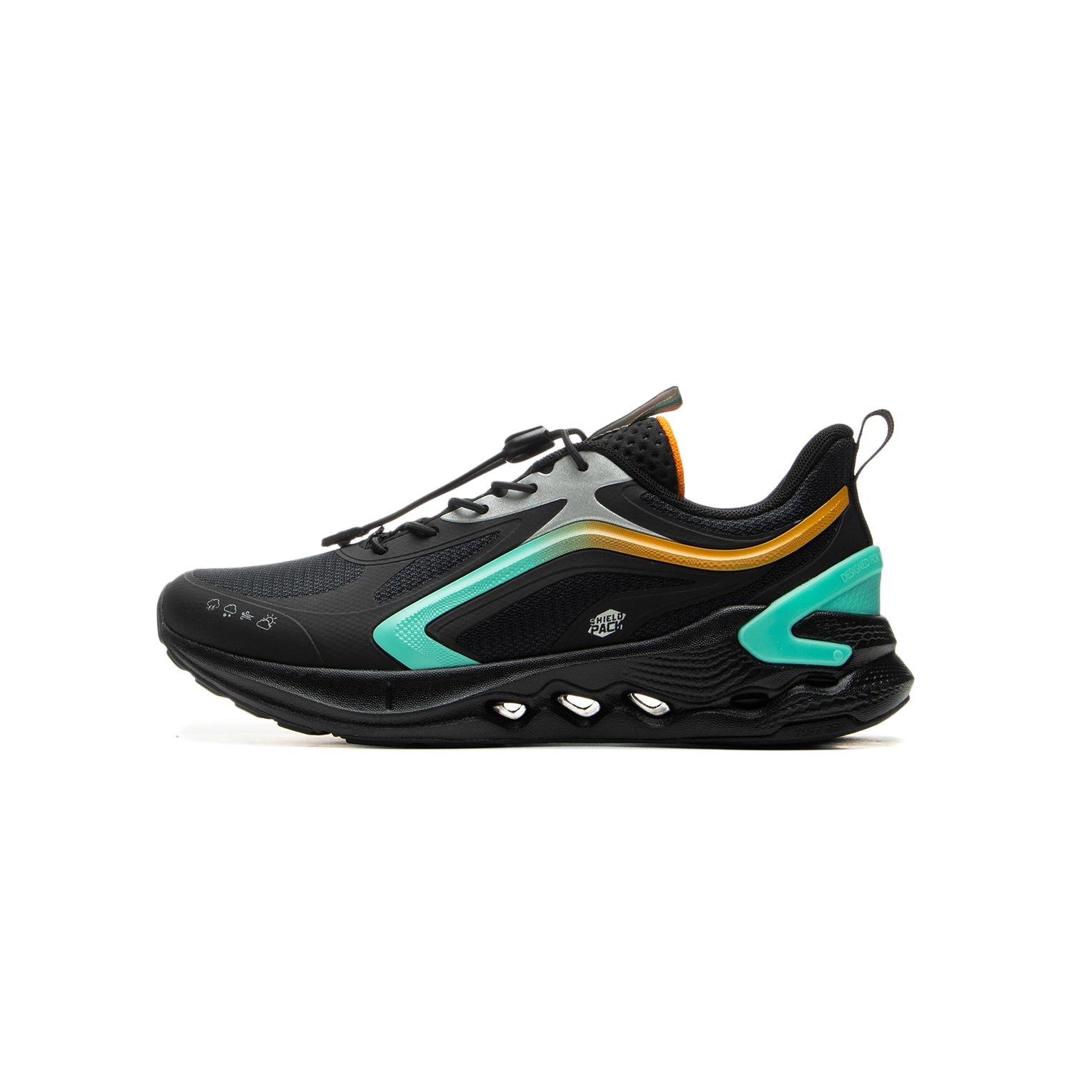 

Li Ning Детские удобные универсальные кроссовки для бега с вышивкой букв YKFU096-1 Детские кроссовки для бега Черный флуоресцентно-нефритово-зеленый 33