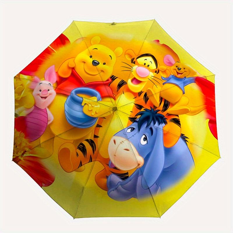 

1pc Winnie the Pooh, Tigger Automatic Folding Umbrella, 8-Rib Portable & Foldable Design, All-Season Use, Highqualityy0722064