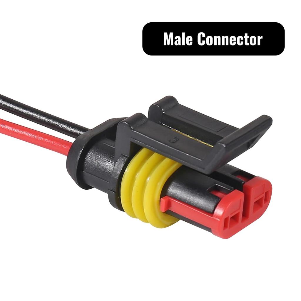 10PCS 2 Pin Way Electrical Wire Connector Waterproof Connector 2 Wire Connector 16AWG Male and Female Plug Quick Disconnect Connector for Car Truck