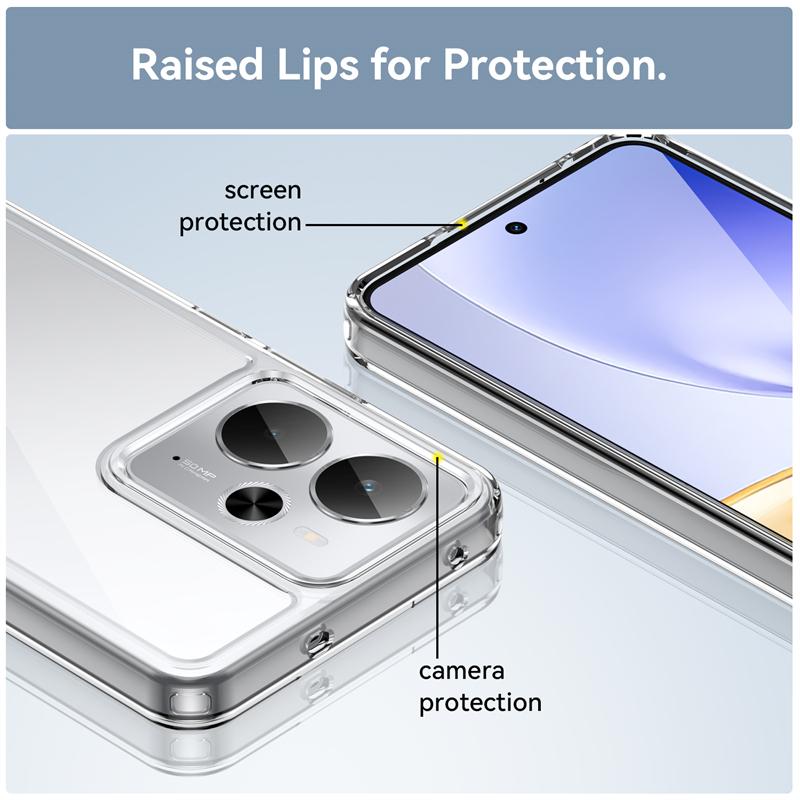 Transparent Case For Realme P3 Case Anti-knock Silicone Colorful Back Cover For Realme P3 Case Cover For Realme P3 5G 6.67 inch