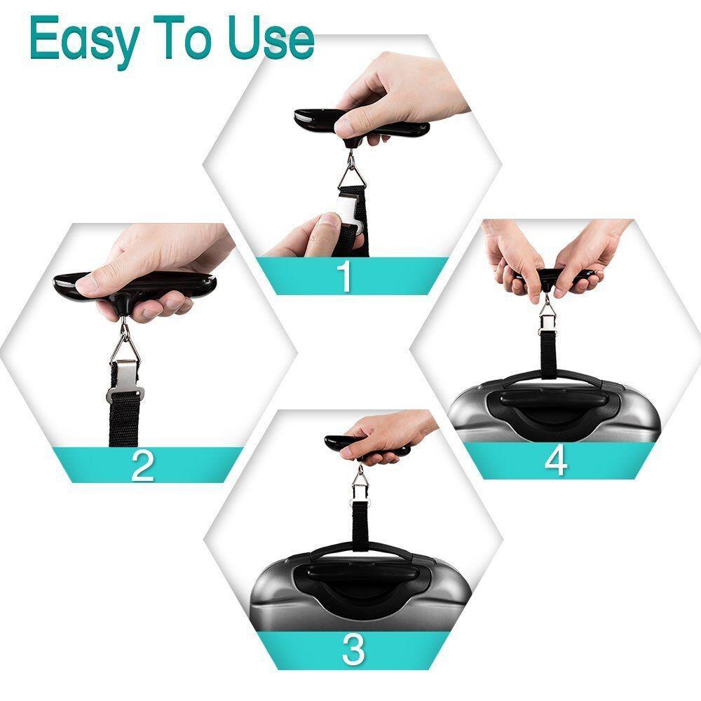 Mini Handheld Portable Electronic Luggage Scale for Travel Suitcases