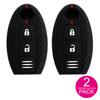 2x Silicone Car Key Fob Cover Case Holder Keychain For Nissan X-Trail Qashqai Rogue Sport Murano Note 370Z Juke Leaf Kicks Titan