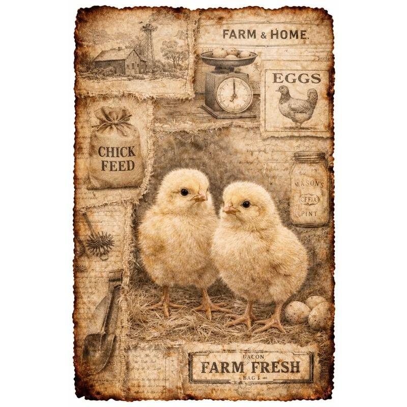 Metal Wall Poster, Agricultural Art, Decorative, 20x30cm