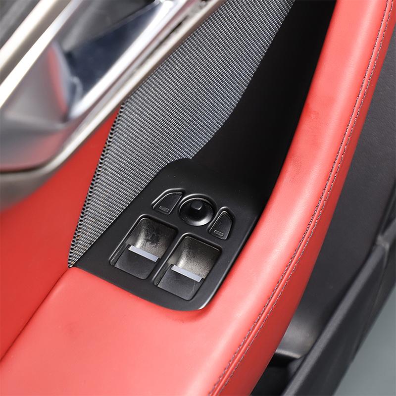 ABS Matte Black For Jaguar F-TYPE 2013-2024 Car Central Control Water Cup Panel Glass Lifting Frame Car Interior Accessories