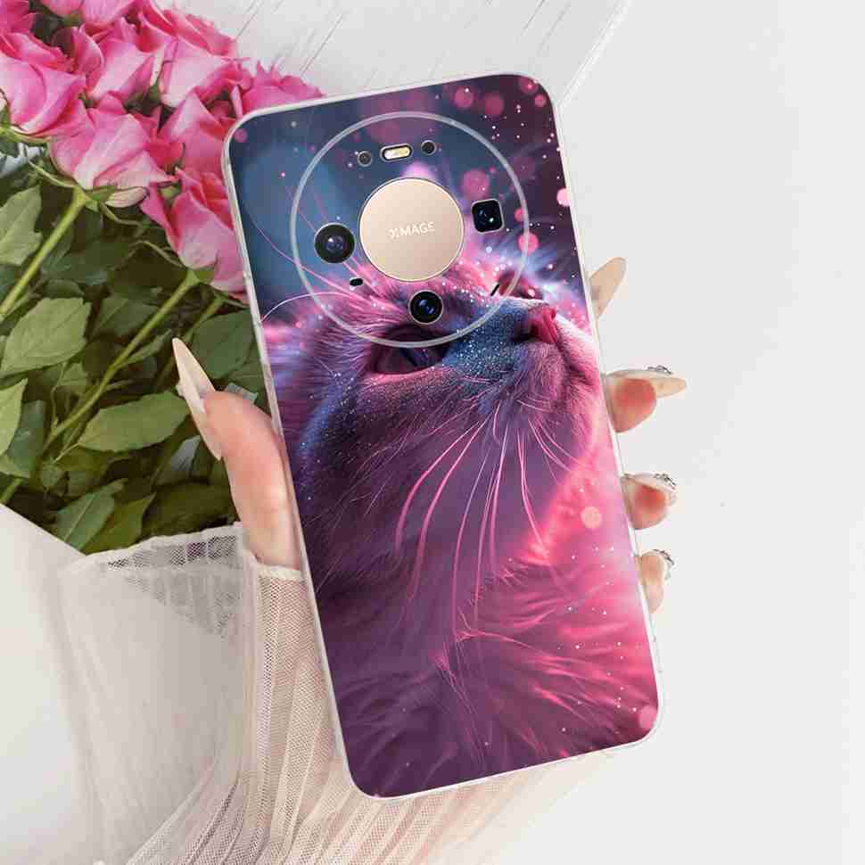 For Huawei Mate 80 5G 2025 Case VYG-AL00 Soft Silicone Sweet Heart Painted Cover Case For Huawei Mate80 Mate 80 TPU Fundas