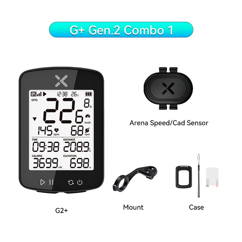XOSS G2+ GPS Ciclocomputador G Plus Odómetro de Bicicleta G+ Gen.2 Velocímetro Inalámbrico Rastreador Bluetooth Impermeable Bicicleta de Carretera MTB