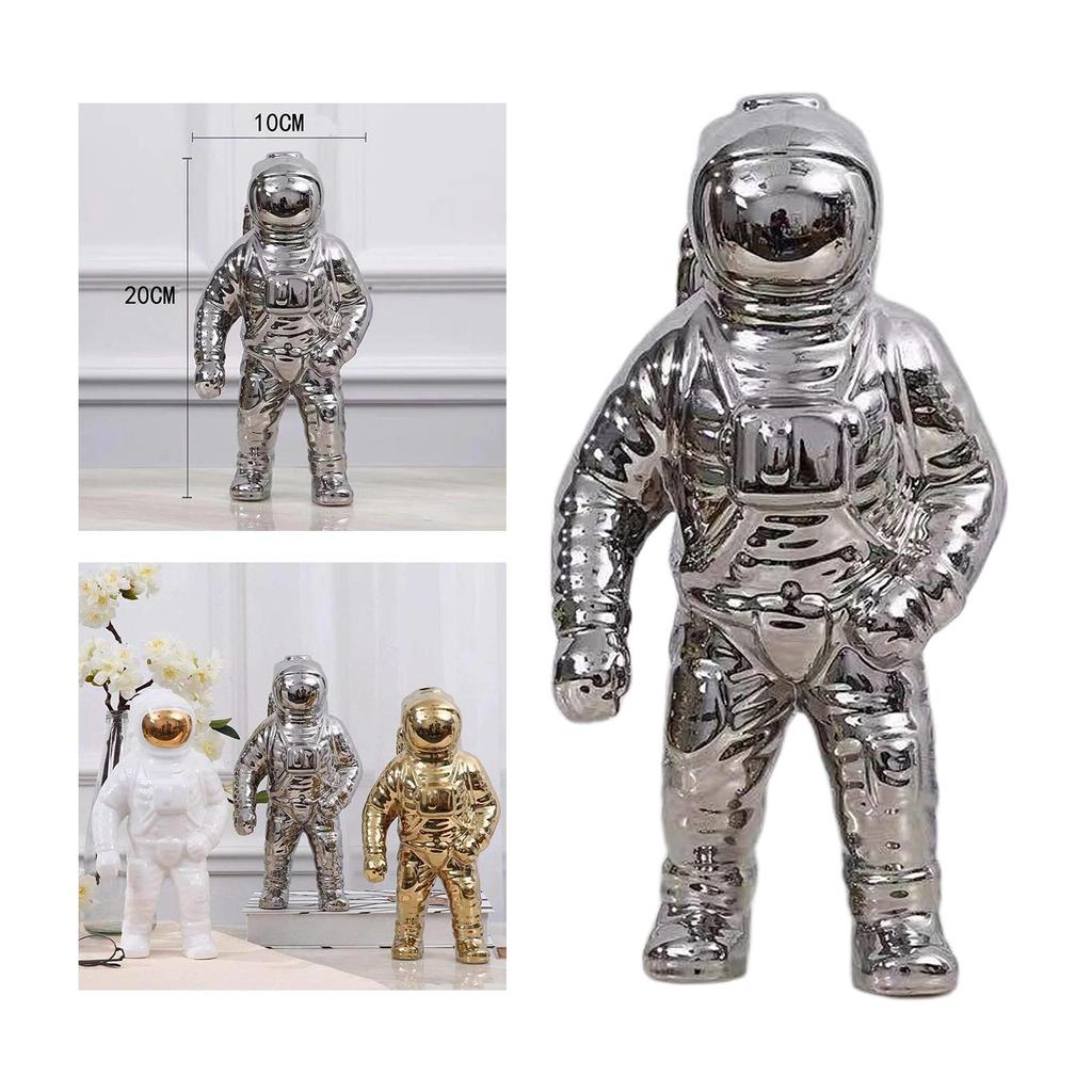 Ceramic Astronaut Statues Sculpture Figurine Ornament Desktop Table Decors