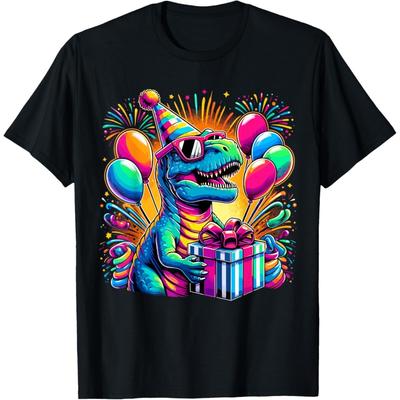 Koszula T-Rex Retro Dinosaur na Urodziny Dinozaura