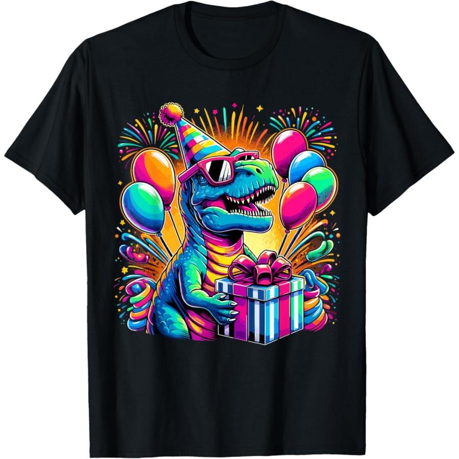 

Dinosaur Birthday Party T-Rex Retro Dinosaur T-Shirt XXXXXL чёрный