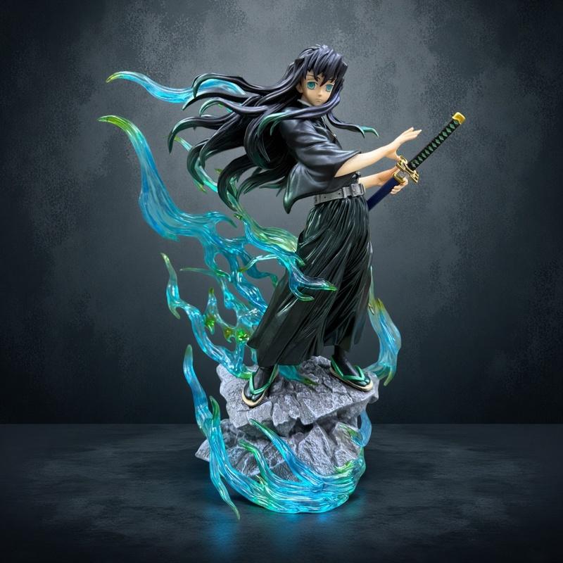New In Stock Demon Slayer Anime Figures Tokitou Muichirou Figure Pvc Statue Collectible Model Desk Decoration Toys Gifts