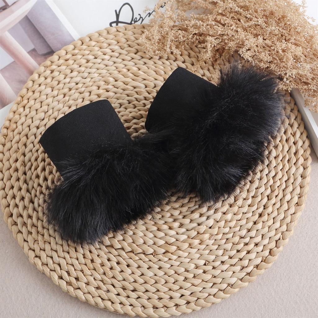 Plush Fake Cuffs for Womens Black and White Sweet and Warm Detachable Sleeve Cuff Wristband Interior Decoration