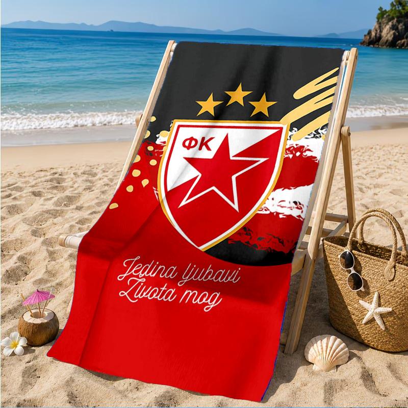 Crvena Zvezda Beach Towel, Quick-drying, Easy to Care for, Suitable for Both Fitness and Beach Vacations,Sports Essential