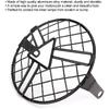 Aramox Motorcycle Headlight Guard Grille Cover, Aluminum Alloy Protector for CG125 GN125, 5.75 Inch Headlamp, Black