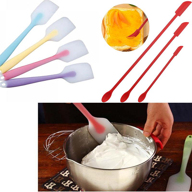 Silicone Spatula and Spoon Set Heat Resistant Kitchen Baking Tools for Mixing Scraping Spreading Cooking and Cake Decorating