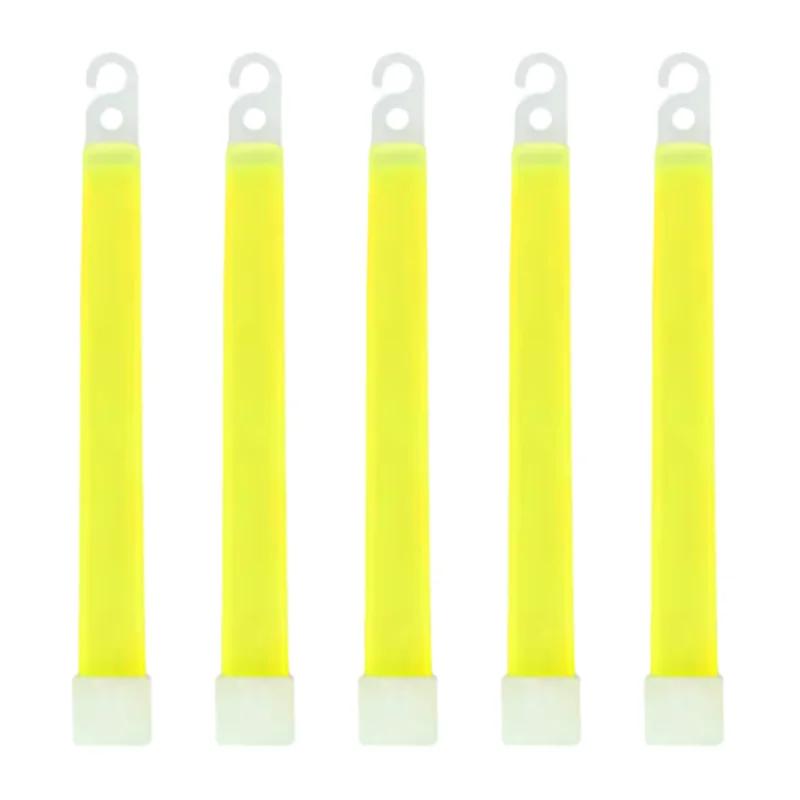 4/6 Inch Fluorescence Glow Sticks with Hook Light Hiking Outdoor Emergency Concert Party Light Sticks Festival Camping Supplies