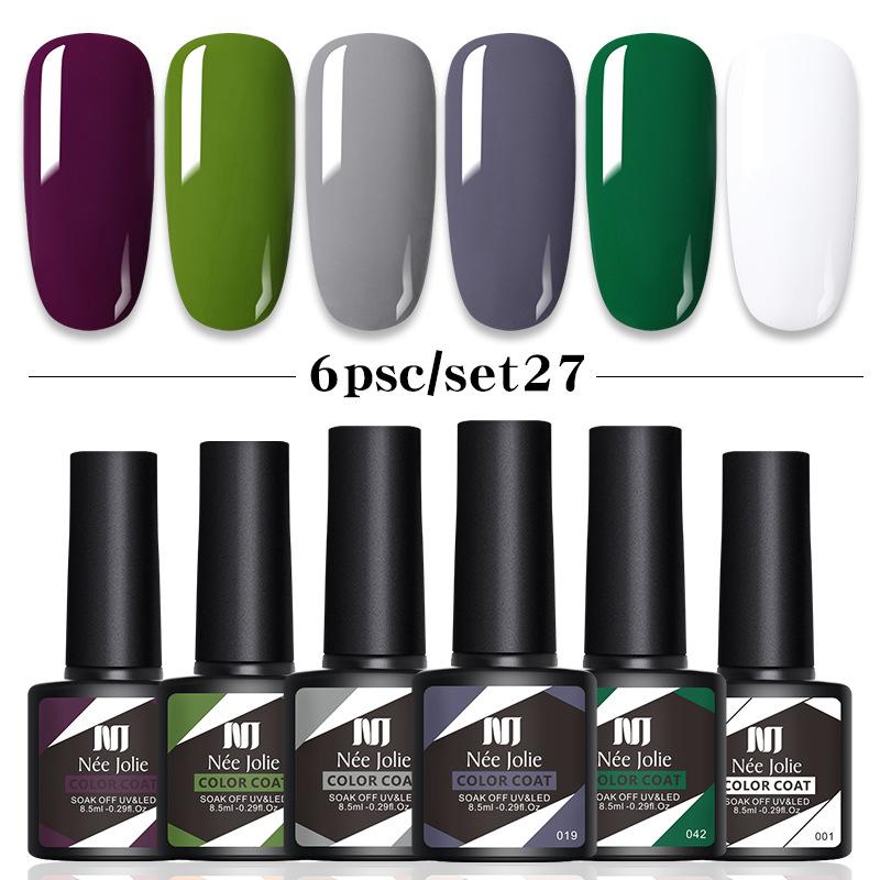 6-Color Nail Polish Glue Set, Popular Color Nail Glue, Phototherapy Nail Polish Glue Can Be Matched Arbitrarily.