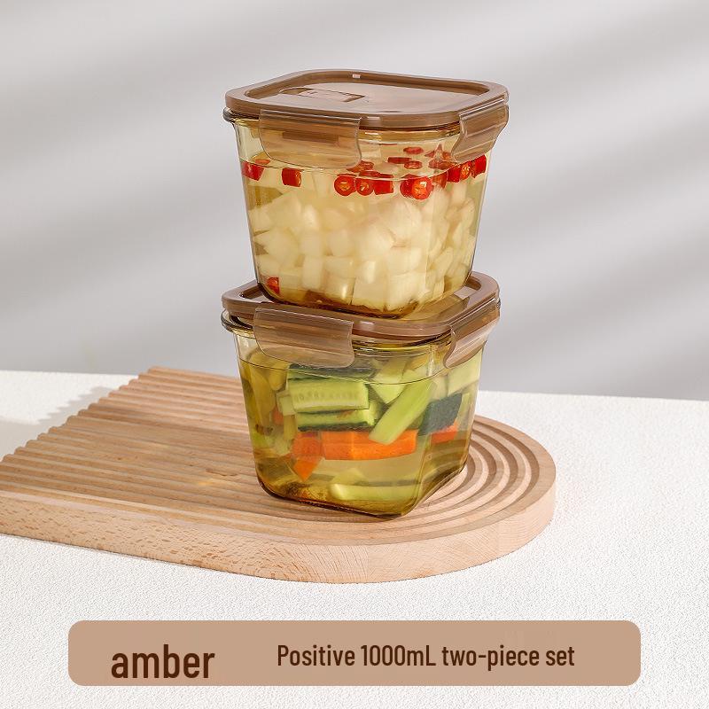 Sheng Bangrong Szklany hermetyczny pojemnik na żywność do mikrofalówki do przechowywania i utrzymywania świeżości, lunchbox na Kimchi i warzywa marynowane
