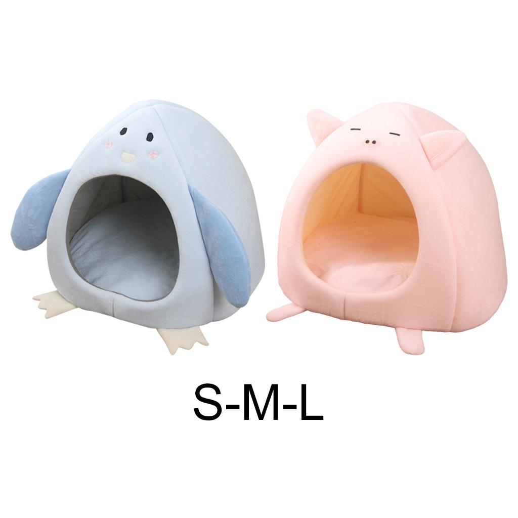 Cartoon Warm Pet House Puppy Bed for Dogs Animals Cat Kitten Nest Cave Bed