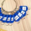 Metal Keychain with Key Ring, Creative Key Board, Anti-Loss Marker and Buckle.